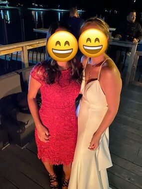 Dark Pink Lace Sheath Dress - Elegant Women's Cocktail Dress